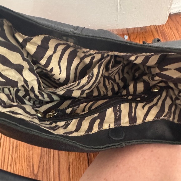 Linea Pelle Black and Gold Hobo Bag - Picture 6 of 10